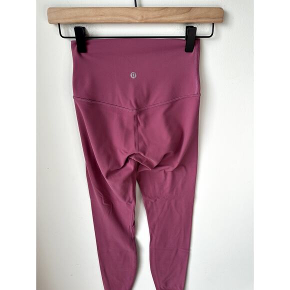 Lululemon Align Pant II 25" Size 2 Plum Nulu EUC - Picture 3 of 7